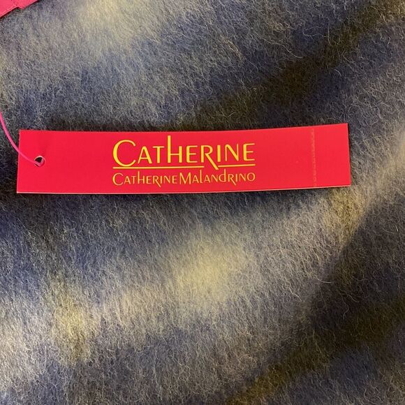 Catherine Malandrino Skirt Blue Wool Blend Brushed Plaid Tartan Size - 8 - Picture 10 of 14